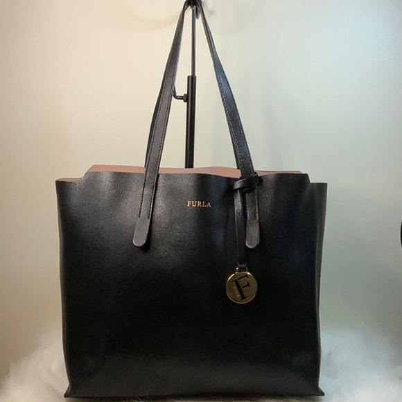 Furla Handbags - FURLA Sally Saffiano Leather Tote (EUC) Black